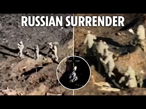 Russian troops surrender to Ukrainian DRONE after refusing to die for Putin