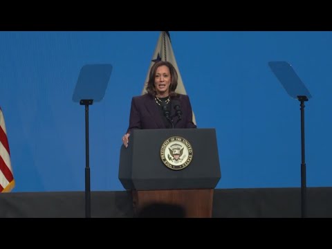 Vice President Kamala Harris speaks at American Federation of Teachers convention in Houston