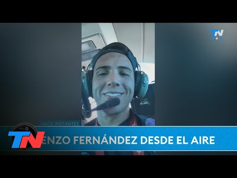 Enzo Fernández compartió un video desde el helicóptero que sobrevuela la Ciudad de Buenos Aires