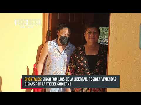 La Libertad: Familias recibieron viviendas dignas del Programa Bismarck Martínez - Nicaragua