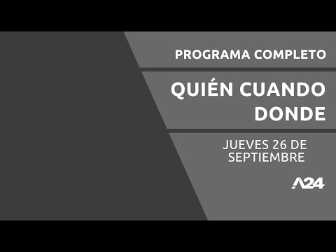 RÉCORD DE POBREZA MIENTRAS MILEI RECIBE A SUSANA #QuiénCuándoDónde PROGRAMA COMPLETO 26/09/2024