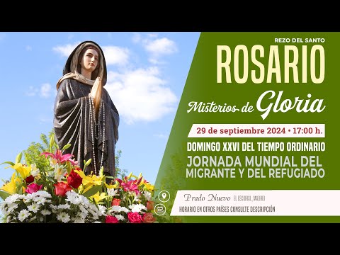 SANTO ROSARIO MEDITADO de hoy Domingo (Misterios Gloriosos) en DIRECTO desde PRADO NUEVO a las 17 h.