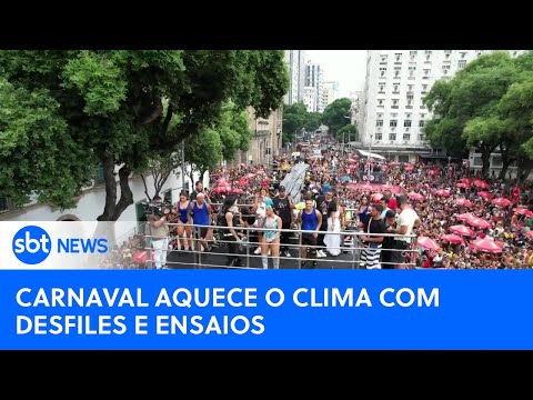 Desfiles e ensaios de blocos movimentam São Paulo e Rio no final de semana |#SBTNewsnaTV(29/01/24)