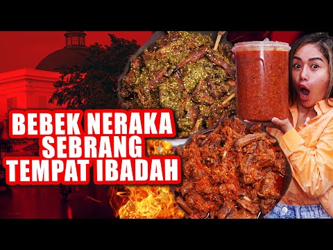 NERJANG HUJAN DEMI BEBEK NERAKA SEBRANG TEMPAT IBADAH, PEDAS BANGET!!!
