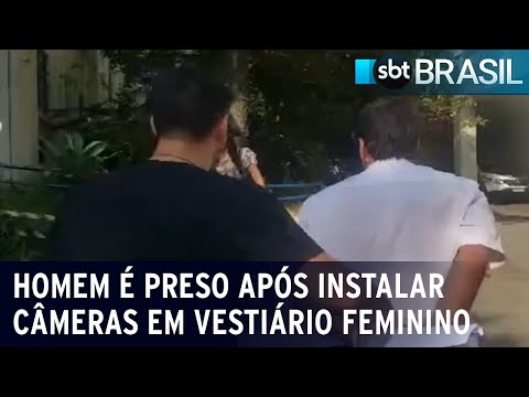 Homem é preso após instalar câmeras em vestiário feminino de faculdade | SBT Brasil (06/02/24)