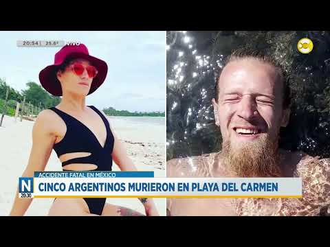 México: 5 argentinos murieron en un accidente en Playa del Carmen ?N20:30? 19-02-24