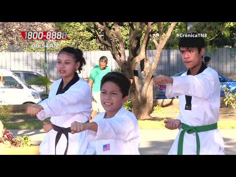 Juventud disfruta exhibición de Tae Kwon Do en Ciudad Sandino - Nicaragua