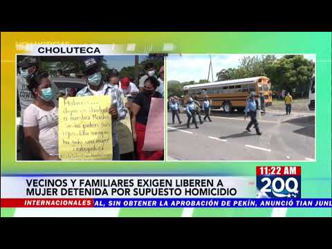 Con toma de carretera exigen liberen a mujer acusada de homicidio en Choluteca