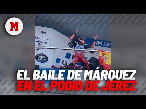 El show de Márquez tras acabar segundo en Jerez