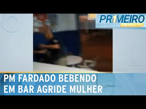 PM fardado em bar na Bahia dá tapa no rosto de mulher | Primeiro Impacto (01/03/24)