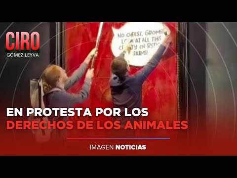 Activistas vandalizan el primer retrato oficial del Rey Carlos III | Ciro Gómez Leyva