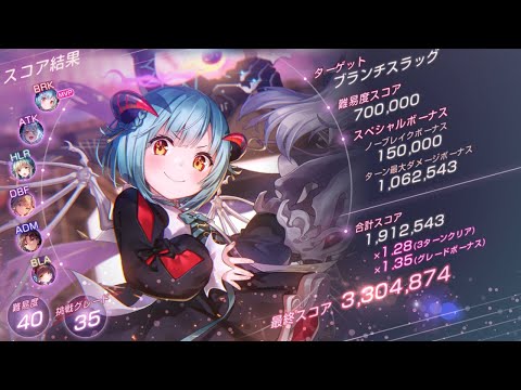 【ヘブバン】第86回スコアアタック ブランチスラッグ 40-35 魔王軍は山脇&豊後のみ 指揮役リサママver. 3ターン討伐 330.4万【豊後4凸 山脇2凸 リサママ他】