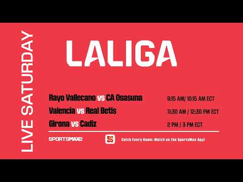 Watch the La Liga Matches LIVE | Sat. April. 6 | on SportsMax2, and the SportsMax App!