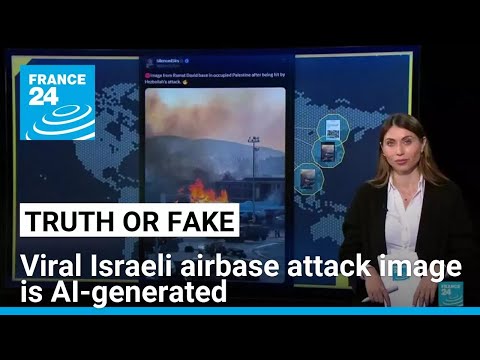 This viral image of the Ramat David airbase Hezbollah attack is AI-generated • FRANCE 24 English