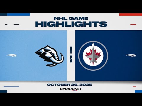 NHL Highlights | Mammoth vs. Jets - October 26, 2025