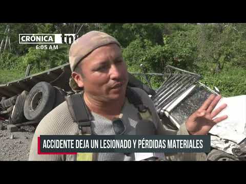 Masaya: Fuerte accidente de tránsito deja un lesionado - Nicaragua