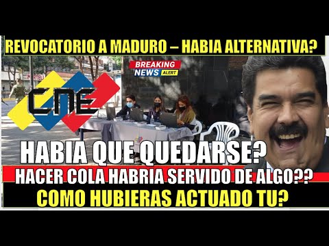 REVOCATORIO a MADURO Debieron salir en Masa los Venezolanos?