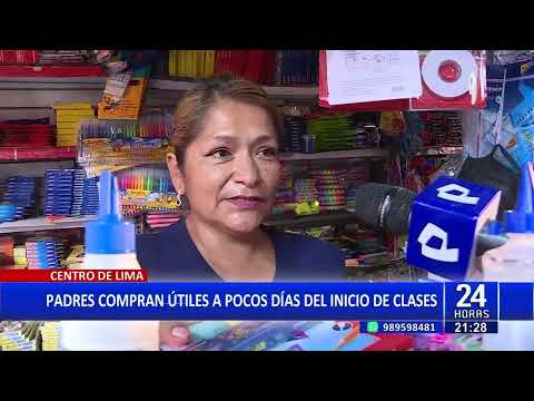 Mercado Central: padres de familia inician compra de útiles escolares