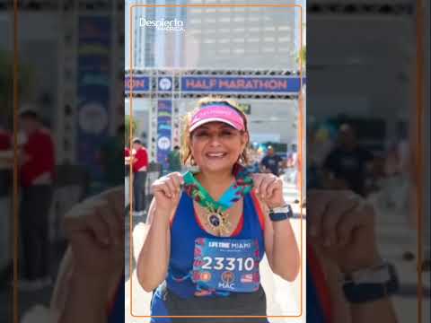 María Antonieta Collins corrió a sus 71 años el maraton de Miami