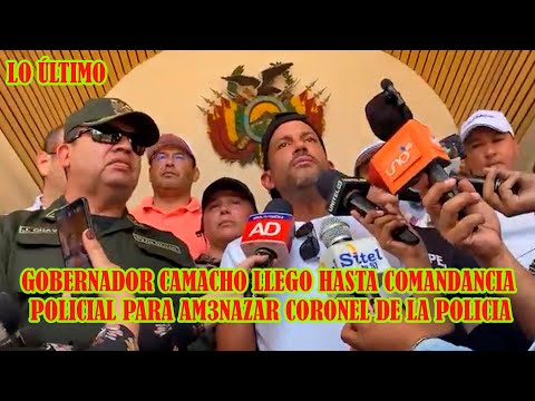CORONEL DE LA POLICIA RESPONDE GOBERNADOR CAMACHO HARE CUMPLIR LA LEY EN SANTA CRUZ..