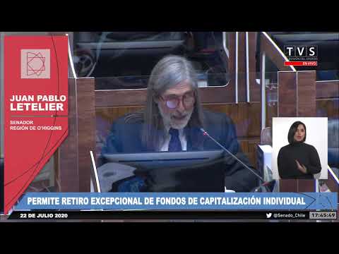 Retiro 10% AFP | Juan Pablo Letelier expone en el Senado