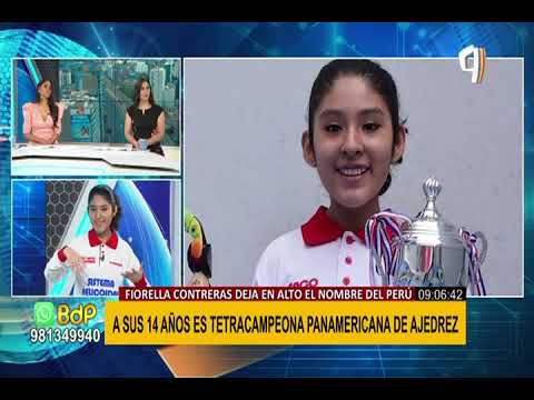 Fiorella Contreras a sus 14 años es Tetracampeona Panamericana de Ajedrez