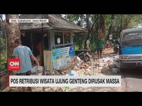 🔴Pos Retribusi Wisata Ujung Genteng Dirusak Massa