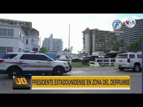 Derrumbe en Miami: Biden se reunió con familiares de desaparecidos y rescatistas