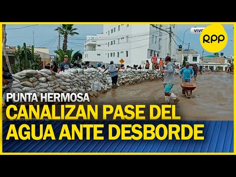 Punta hermosa: Vecinos canalizan pase del agua antes desborde de quebradas