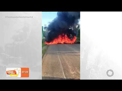 População queima pneus e realiza protesto fechando o trânsito - Tambaú da Gente Manhã