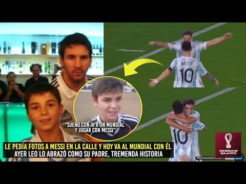 DE PEDIRLE FOTOS A MESSI EN LA CALLE A JUGAR EL MUNDIAL 2022 CON ÉL, AYER LO ABRAZÓ COMO SU PADRE