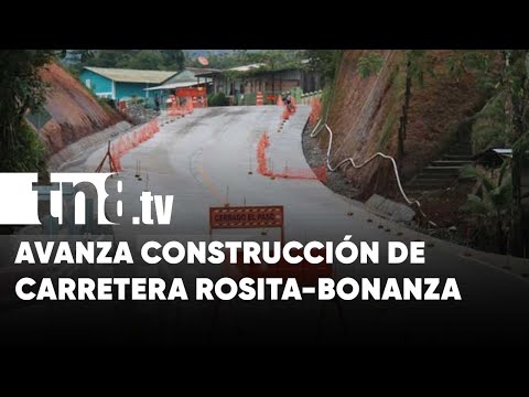 Carretera de concreto hidráulico avanza de Rosita a Bonanza - Nicaragua
