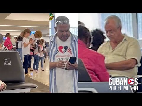 Niños cubanos adoctrinados de “La Colmenita”, con Puentes de Amor, en aeropuerto de Fort Lauderdale