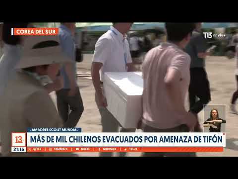 Más de mil chilenos evacuados por amenaza de tifón en Corea del Sur