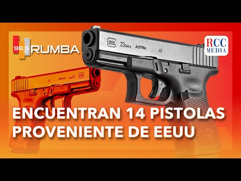 14 pistolas encontradas en allanamiento en Santiago procedentes de EEUU
