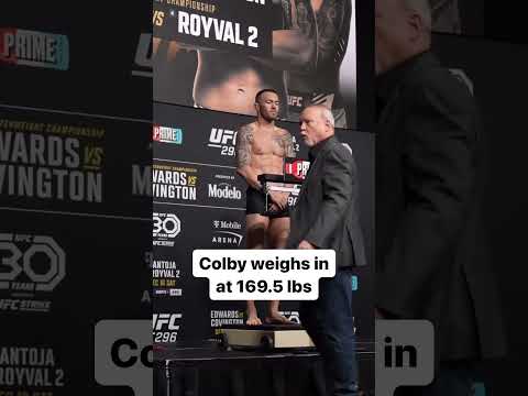 Colby Covington makes weight for his first official fight since March 2022 ? #UFC296 #shorts