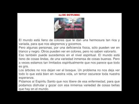 LOS CINCO MINUTOS DEL ESPI?RITU SANTO 14 DE OCTUBRE