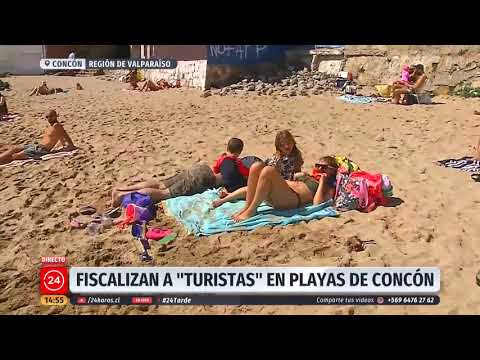 Viajan a segunda vivienda: Fiscalizan playa de Concón en Valparaíso
