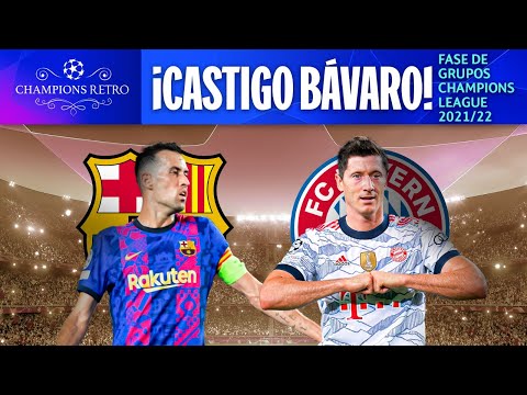 BARCELONA VS. BAYERN MÚNICH | PARTIDO COMPLETO | GRUPOS | CHAMPIONS LEAGUE 2021/22 | CHAMPIONS RETRO