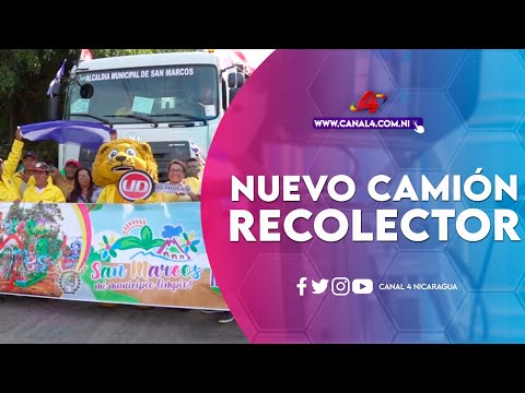 Gobierno Sandinista dota de camión recolector de desechos al municipio de San Marcos, Carazo