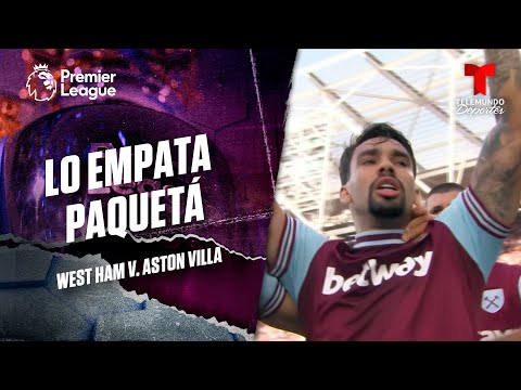 Gol de penal de Lucas Paquetá y lo empata - West Ham v. Aston Villa | Premier League