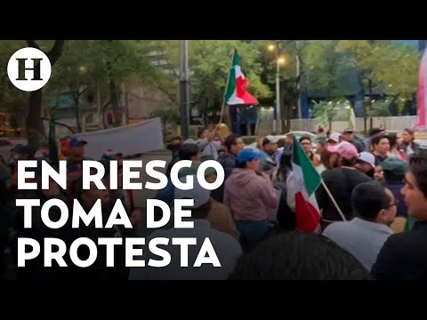 ¿Bloqueos afectarán la toma de protesta de Sheinbaum? Morena pide liberar la Cámara de Diputados