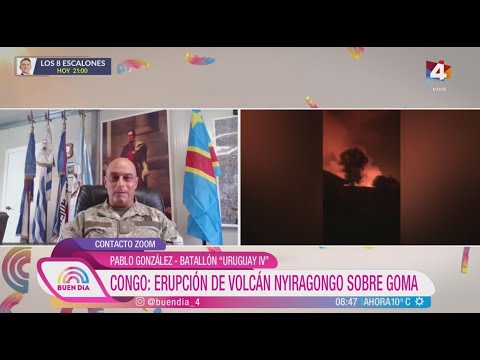 Buen Día - Uruguayos en el Congo: erupción de volcán amenaza contingente militar