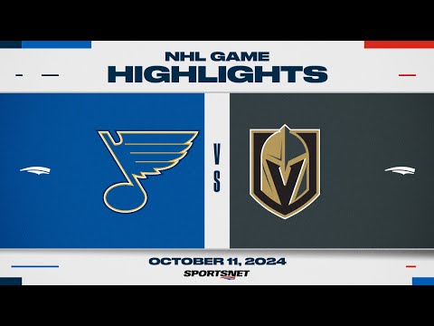 NHL Highlights | Blues vs. Golden Knights - October 11, 2024