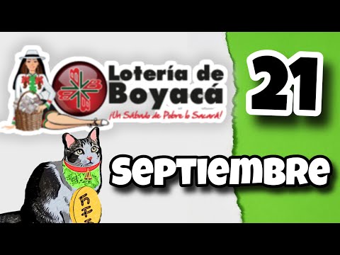 Resultado LOTERIA DE BOYACA Sabado 21 de Septiembre de 2024