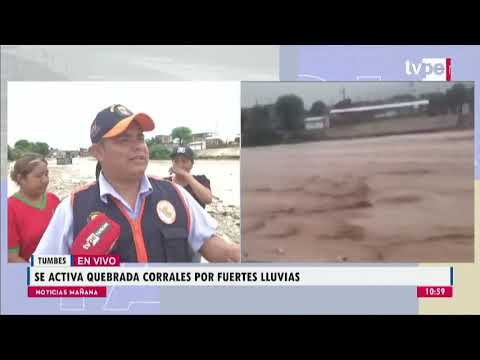 Tumbes: decenas de viviendas afectadas tras activación de quebrada Corrales