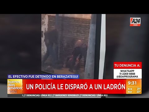Berazategui: un policía le disparó a un ladrón y quedó detenido