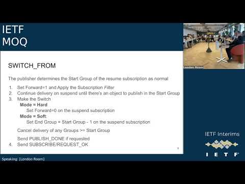 IETF interim: Media Over QUIC (MOQ) 2026-06-11 12:30