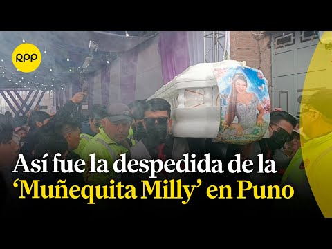 Familiares, fans y amigos dieron el último adiós a la 'Muñequita Milly' en Puno en emotivo funeral