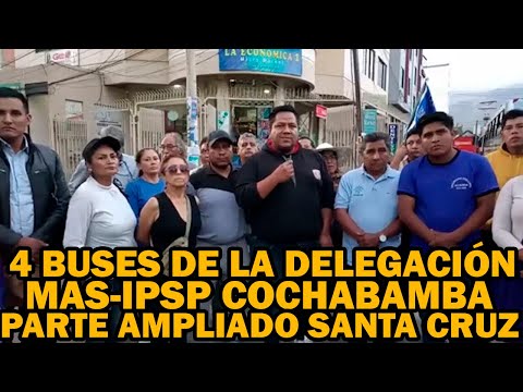 DELEGACIÓN DE LA DIRECCIÓN DEPARTAMENTAL COCHABAMBA PARTEN HACIA SANTA CRUZ AMPLIADO MAS-IPSP..
